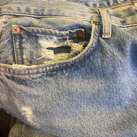 Agolde 90's Jeans Wander Color Distressed Mid Rise Loose Fit Sz 29 Organic - Picture 10 of 11